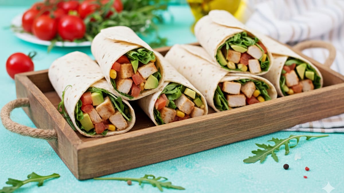 Receta de wraps de pollo y verduras: cómo hacer en 15 minutos una vianda deliciosa para el trabajo o la escuela
