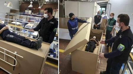 cama-ataúd reciclable