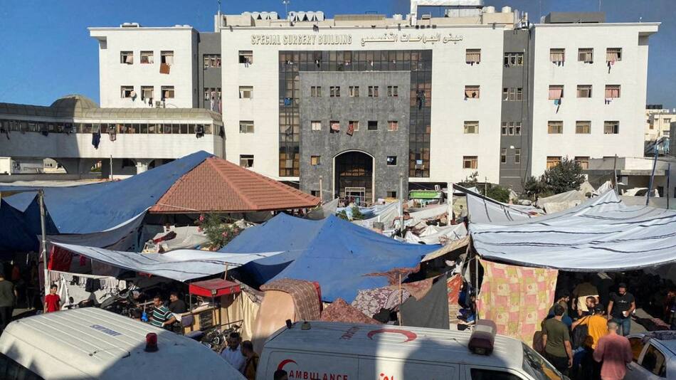 El hospital Al Shifa es el principal de la Franja de Gaza. Foto: Reuters