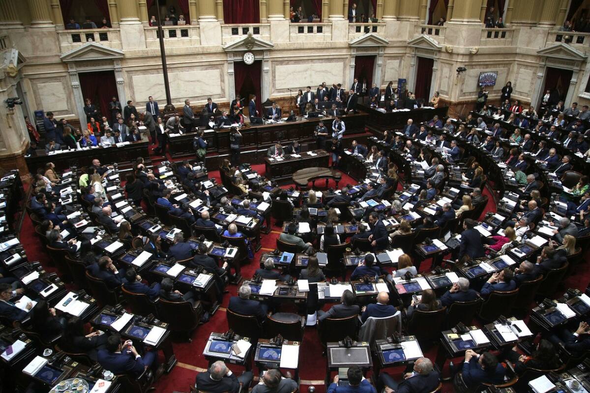 Debate en Diputados por la Ley Bases. Foto: NA