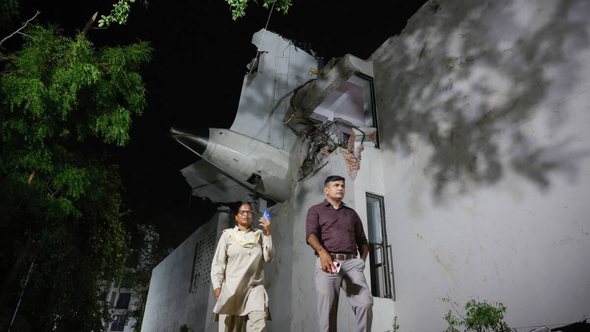 Accidente aéreo en la India. Foto: Reuters/Adnan Abidi