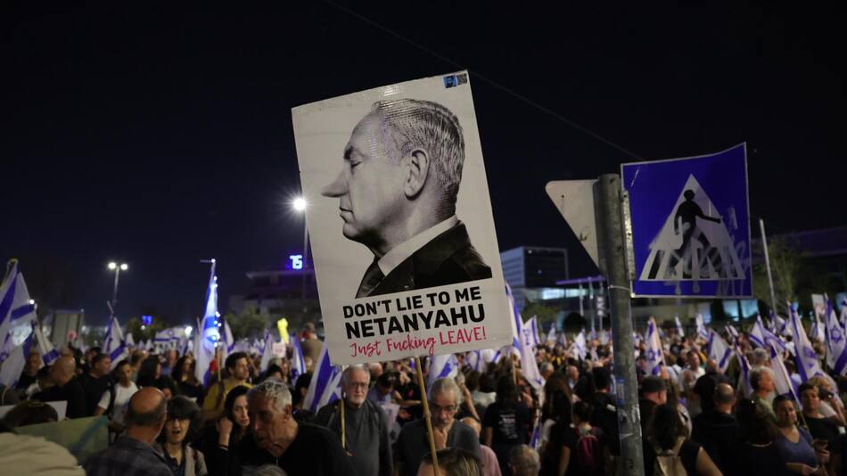 Protestas en Israel contra Benjamin Netanyahu. Foto: EFE.