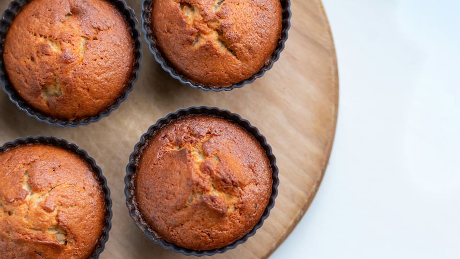 Muffins de manzana, súper saludables. Foto: Unsplash.