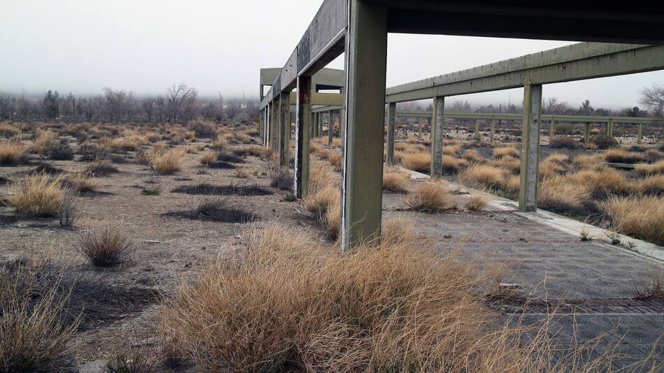 Pueblo abandonado en Neuquén. Fuente: Wikimedia Commons