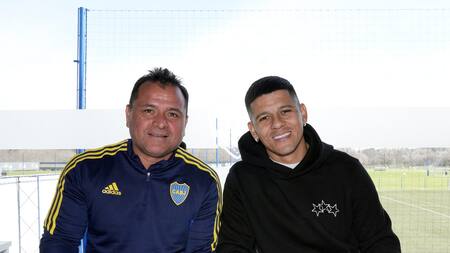 Renovación de contrato de Marcos Rojo con Boca. Foto: @Bocajuniors.