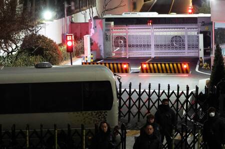 Operativo para impedir la detención de Yoon Suk-yeol, presidente de Corea del Sur. Foto: Reuters.