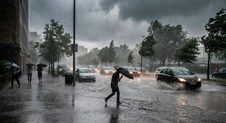 Lluvias y tormentas intensas.