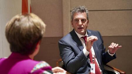 Sergio Massa y Kristalina Georgieva. Foto: NA.