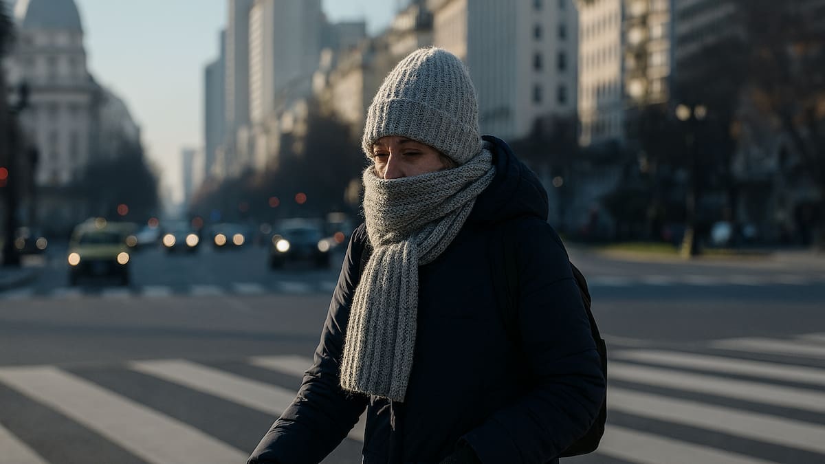 Llega un frente frío a Buenos Aires.
