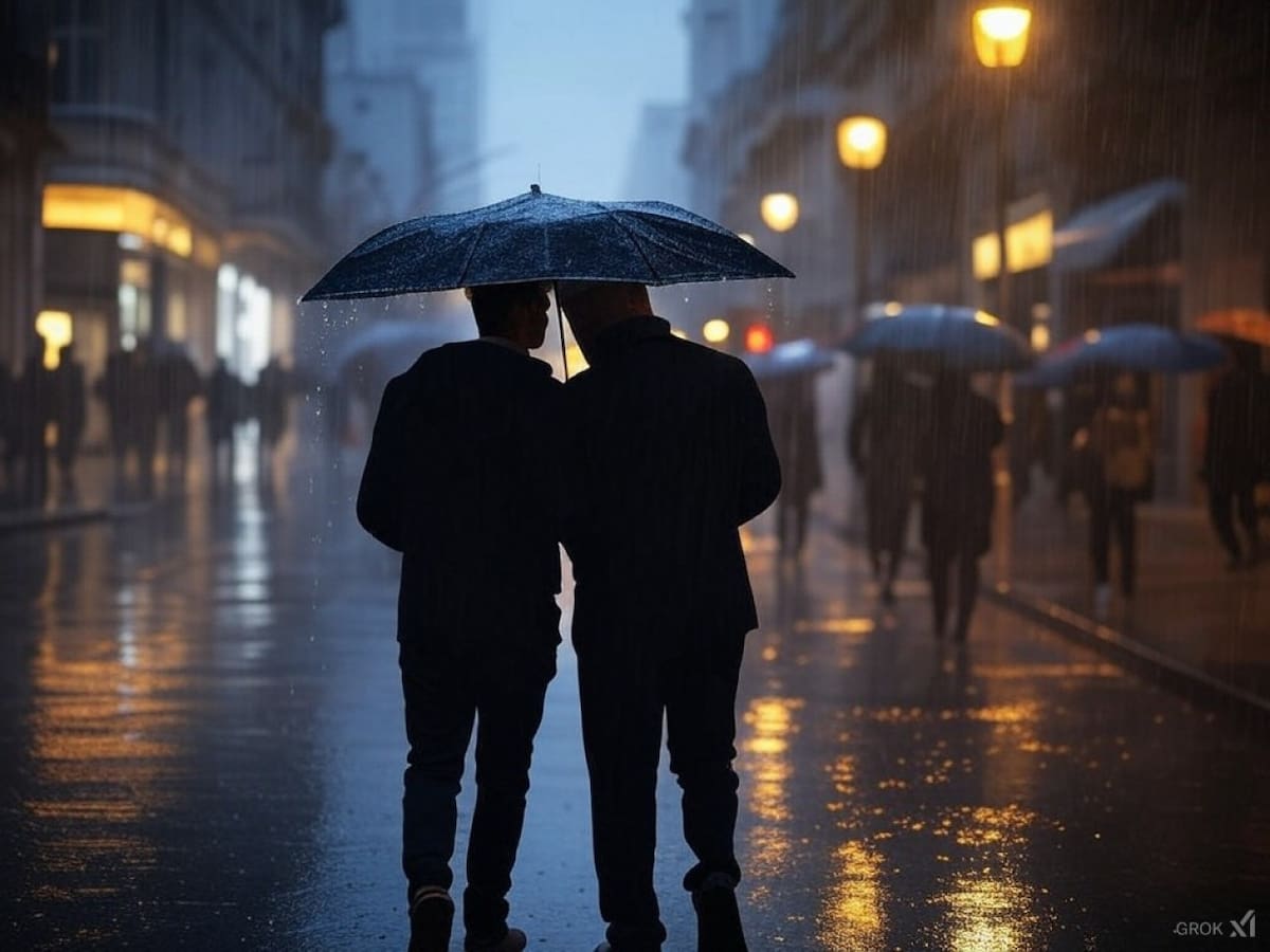 Lluvia. Foto: X/Grok.