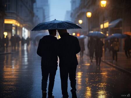 Lluvia. Foto: X/Grok.