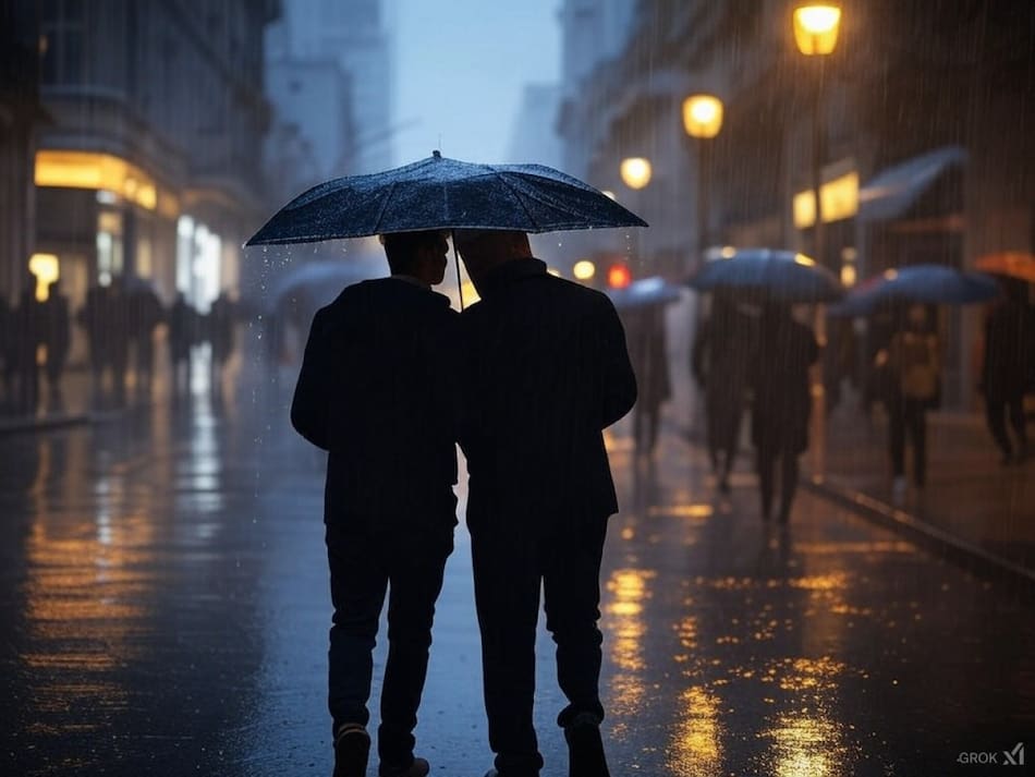 Lluvia. Foto: X/Grok.