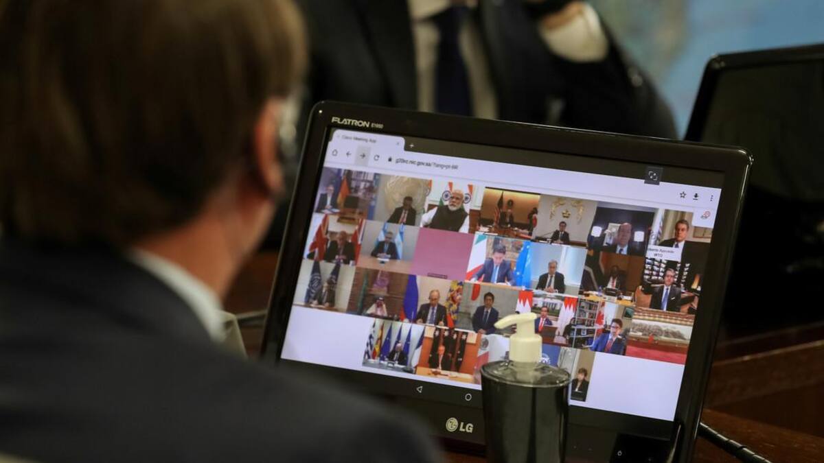 Coronavirus, videoconferencia con los líderes del G20
