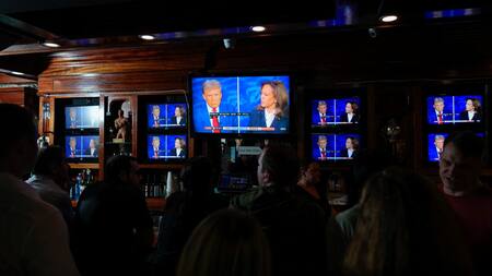 Debate presidencial en Estados Unidos entre Kamala Harris y Donald Trump. Foto: Reuters.