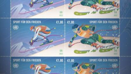 Lanzaron las estampillas conmemorativas de los Juegos Olímpicos de Invierno de Beijing 2022