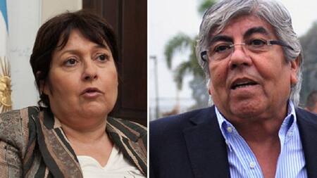 Graciela Ocaña y Hugo Moyano