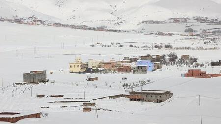 Zonas de gran altitud enfrentan el temporal. Foto: Hespress