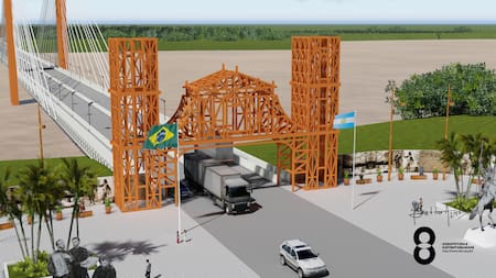 El puente internacional San Javier–Porto Xavier.