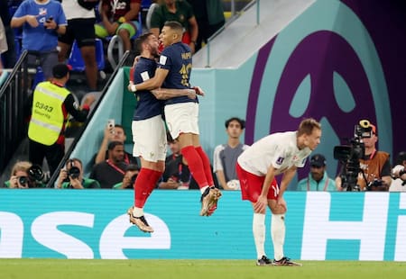 Francia vs Dinamarca, Qatar 2022. Foto: REUTERS