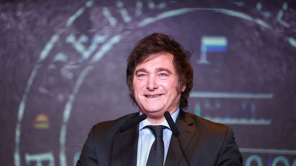 Discurso de Javier Milei. Foto: Reuters.