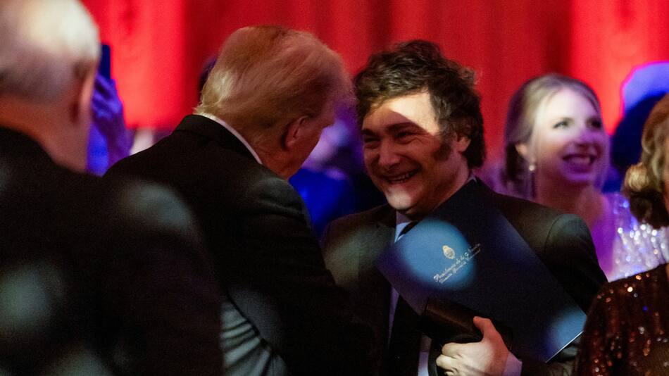 Donald Trump y Javier Milei. Foto: Reuters.