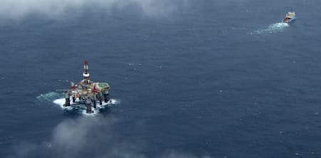 La plataforma de perforación de petróleo en Malvinas.Foto: REUTERS / Gary Clemente