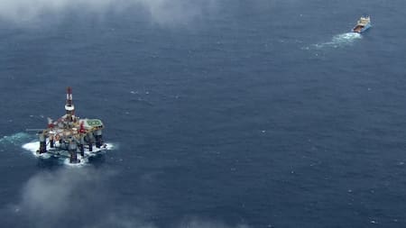 La plataforma de perforación de petróleo en Malvinas. Foto: REUTERS/Gary Clemente