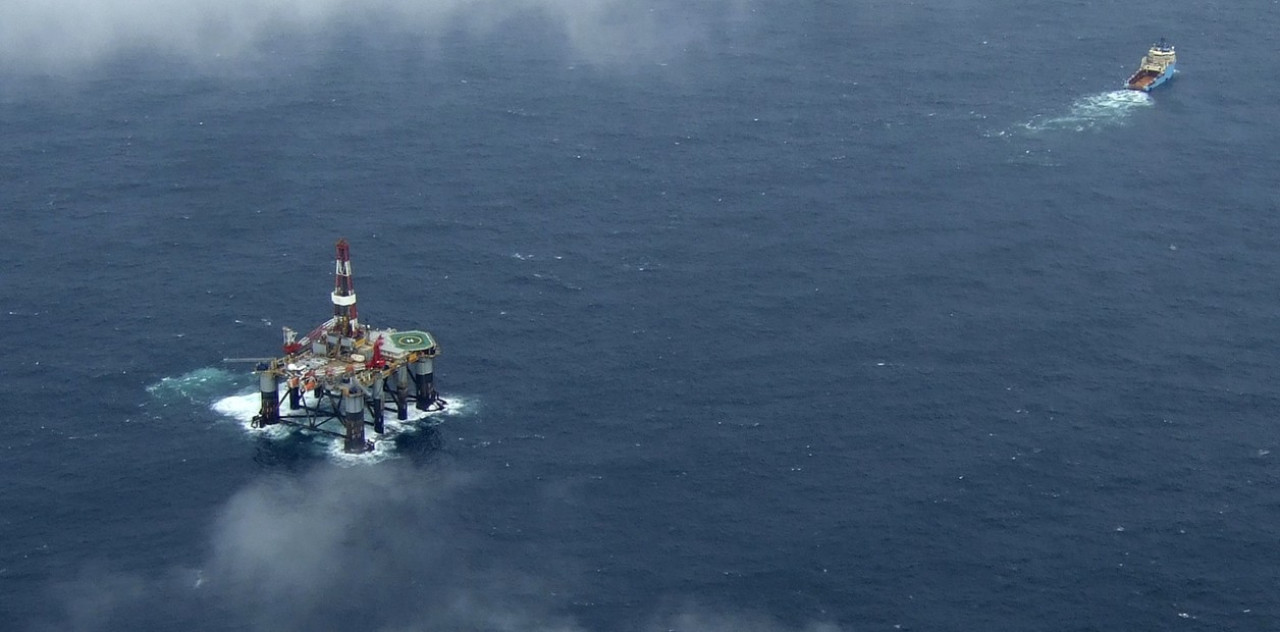 La plataforma de perforación de petróleo en Malvinas.Foto: REUTERS / Gary Clemente