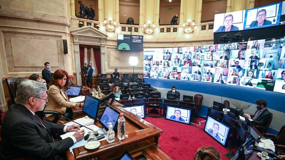 Senado, Cristina Fernández de Kirchner, sesión virtual, NA