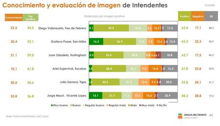 Encuesta intendentes 1, encuestadora Analía Del Franco.