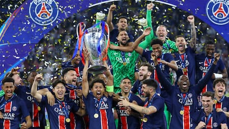 PSG campeón de la Champions League 2024/25. Foto: REUTERS/Kai Pfaffenbach.