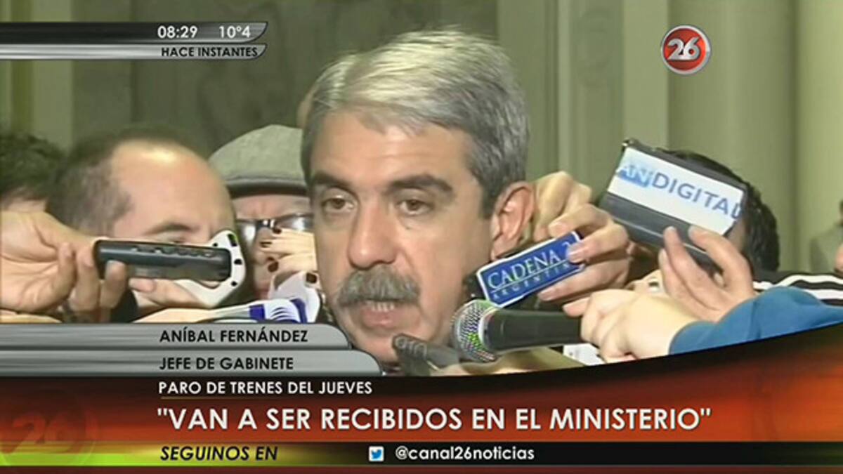 Conferencia de Aníbal Fernández (Canal 26)