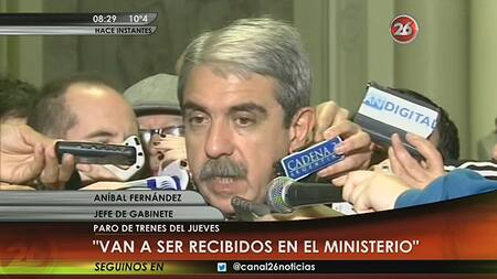 Conferencia de Aníbal Fernández (Canal 26)