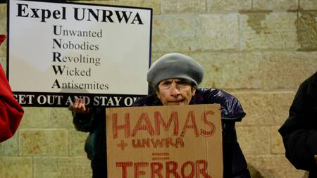 Campañas contra la UNRWA en Israel. Foto: Reuters