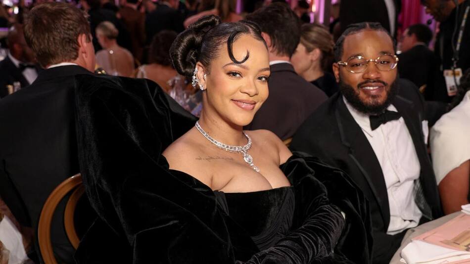 Rihanna en los Globos de Oro. Foto: Reuters