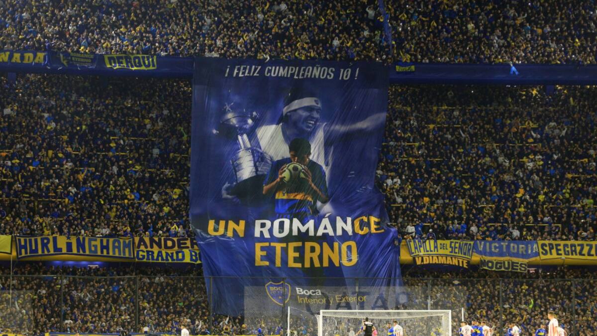 Despedida en la Bombonera de Riquelme. Foto: NA