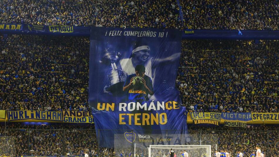 Despedida en la Bombonera de Riquelme. Foto: NA