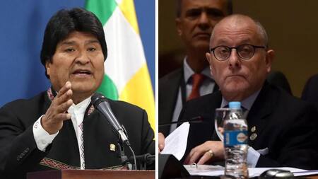 Evo Morales y canciller Jorge Faurie