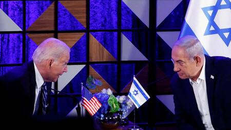 Netanyahu y Biden. Foto: EFE
