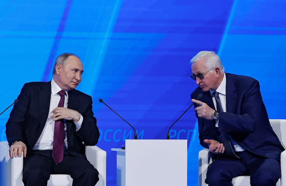 Vladimir Putin en el congreso de la Unión de Industriales y Empresarios de Rusia. Foto: REUTERS.
