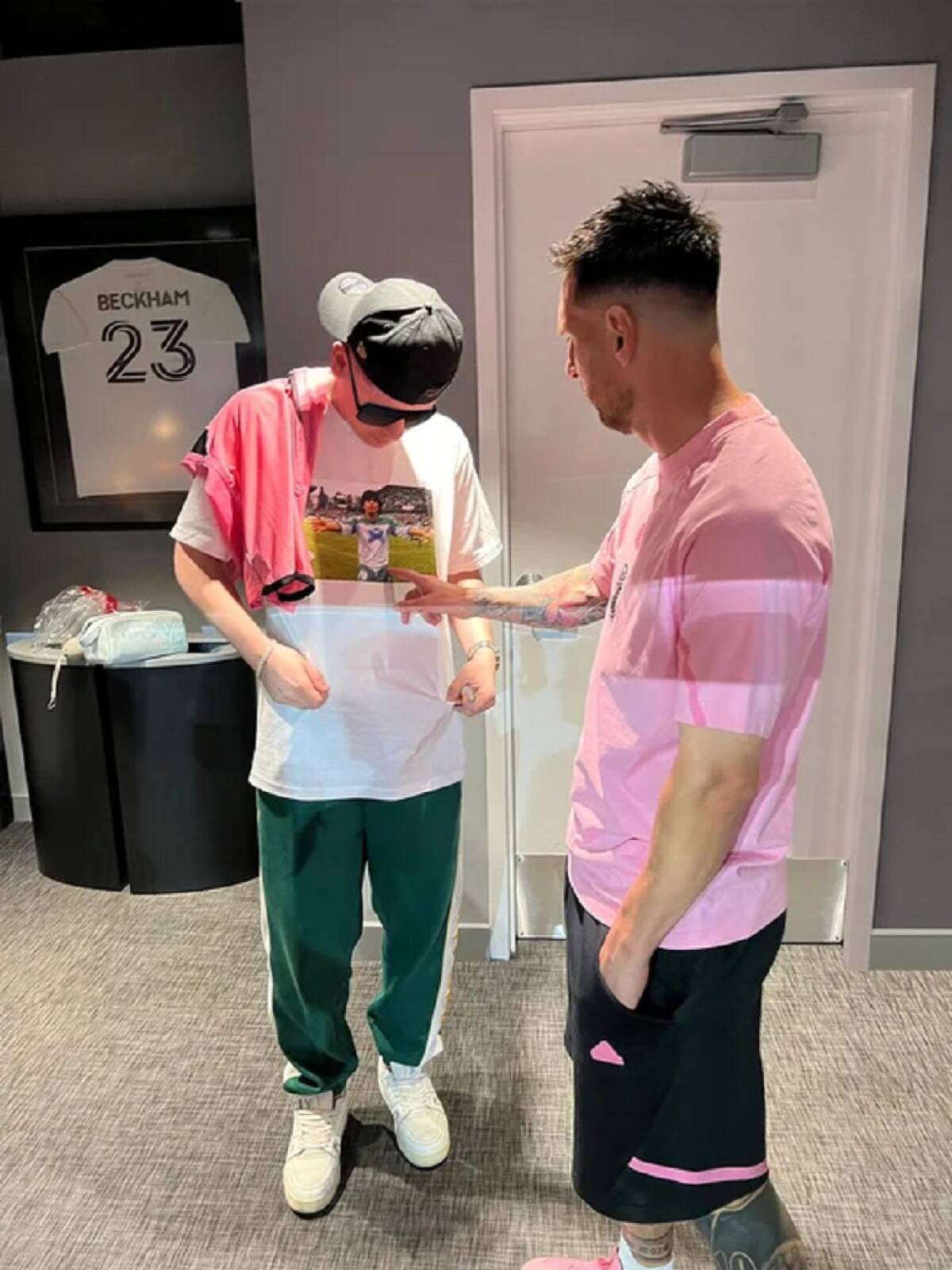 Bizarrap visitó a Messi en Miami. Foto: Instagram.