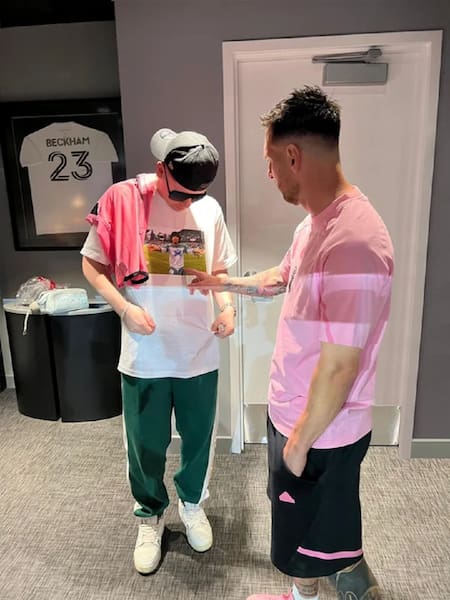 Bizarrap visitó a Messi en Miami. Foto: Instagram.