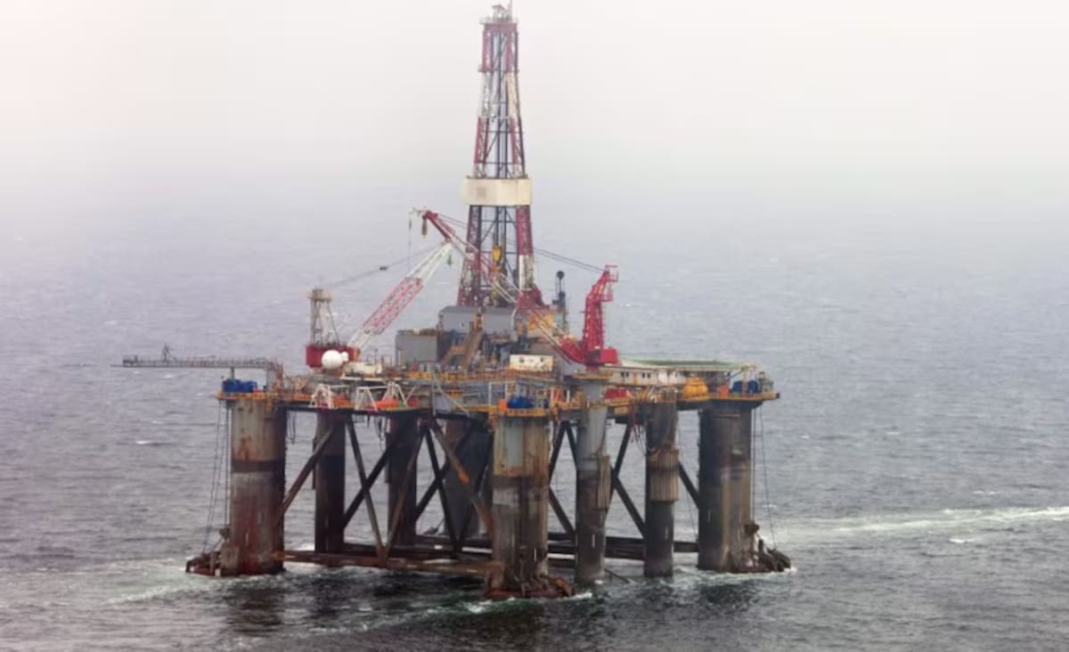 Plataforma de petróleo cerca de las Islas Malvinas.