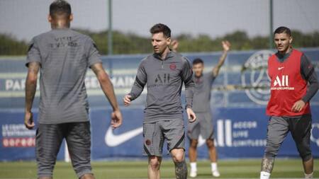 Lionel Messi, PSG, entrenamiento, NA