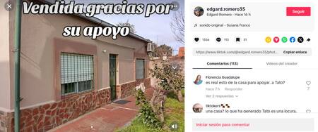 Vendió una casa para apoyar a Tato de Gran Hermano. Foto: TikTok/edgard.romero35