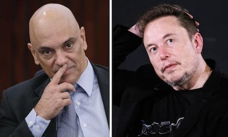 Alexandre de Moraes y Elon Musk. Foto: EFE.