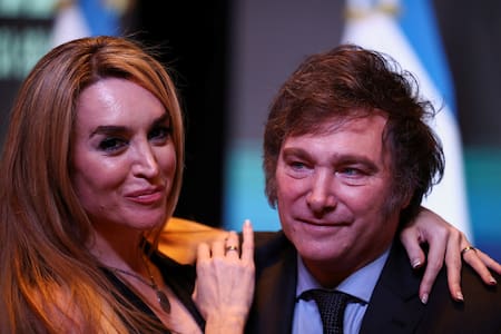 Javier Milei y Fátima Florez. Foto: Reuters.