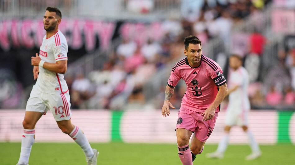 Messi en el partido contra St. Louis CITY SC en el Chase Stadium. Foto: Reuters.