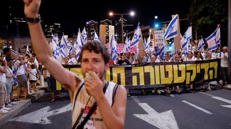 Protestas contra la reforma judicial en Israel. Foto: Reuters.