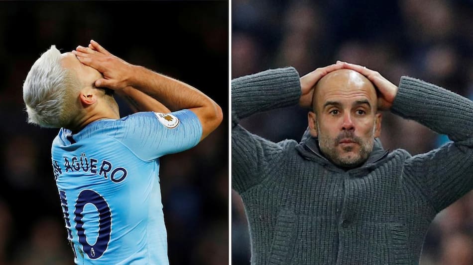 Sergio Kun Aguero, Pep Guardiola, Manchester City, REUTERS